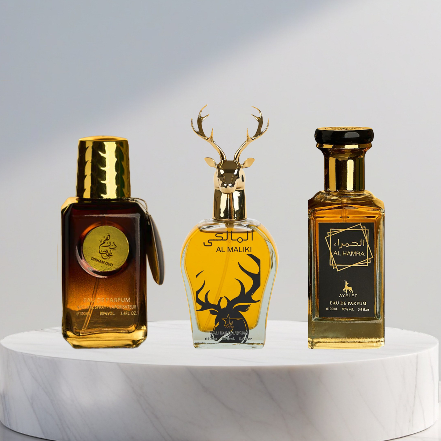 Set 3 Parfumuri Arabesti De Barbati - Dirham Oud + Maliki + Al Hamra