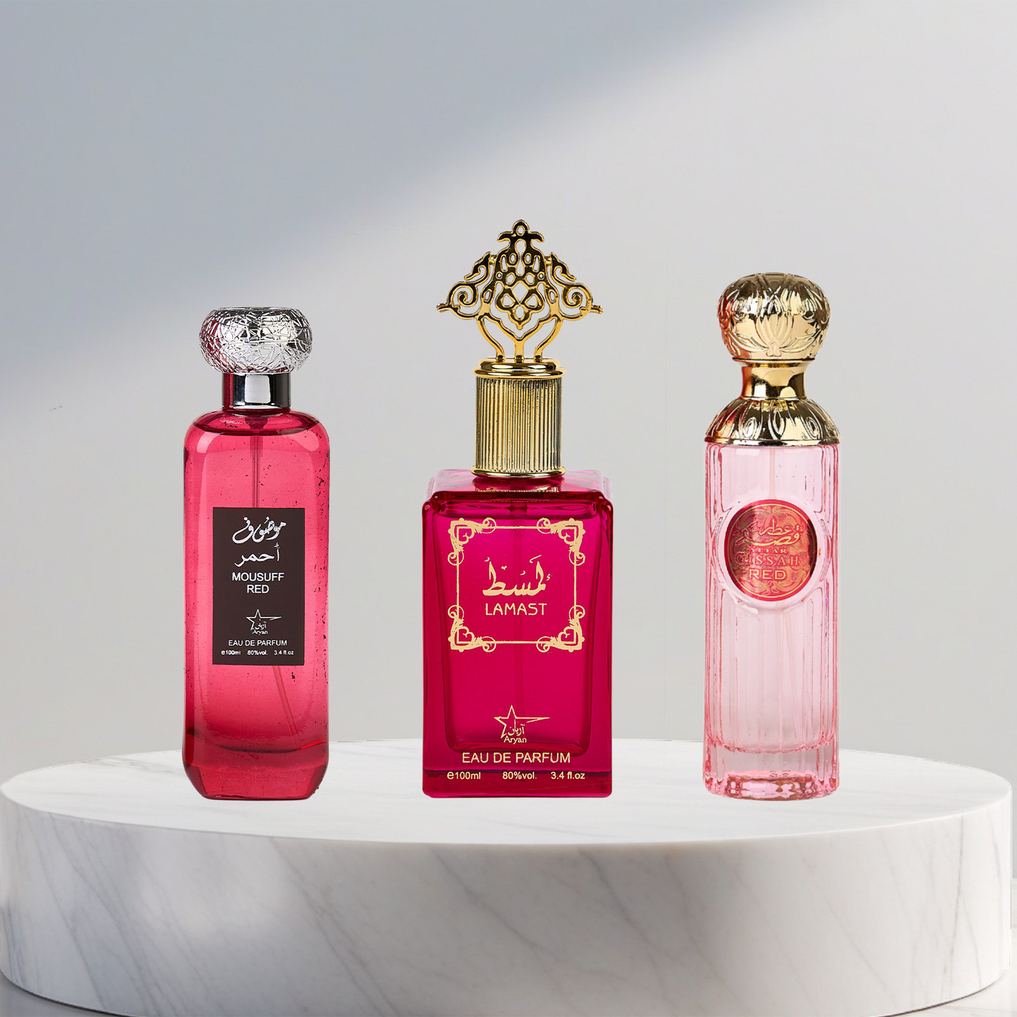 Set 3 Parfumuri Arabesti De Femei - Mousuff Red + Attar Gissah Red + Mousuff Red