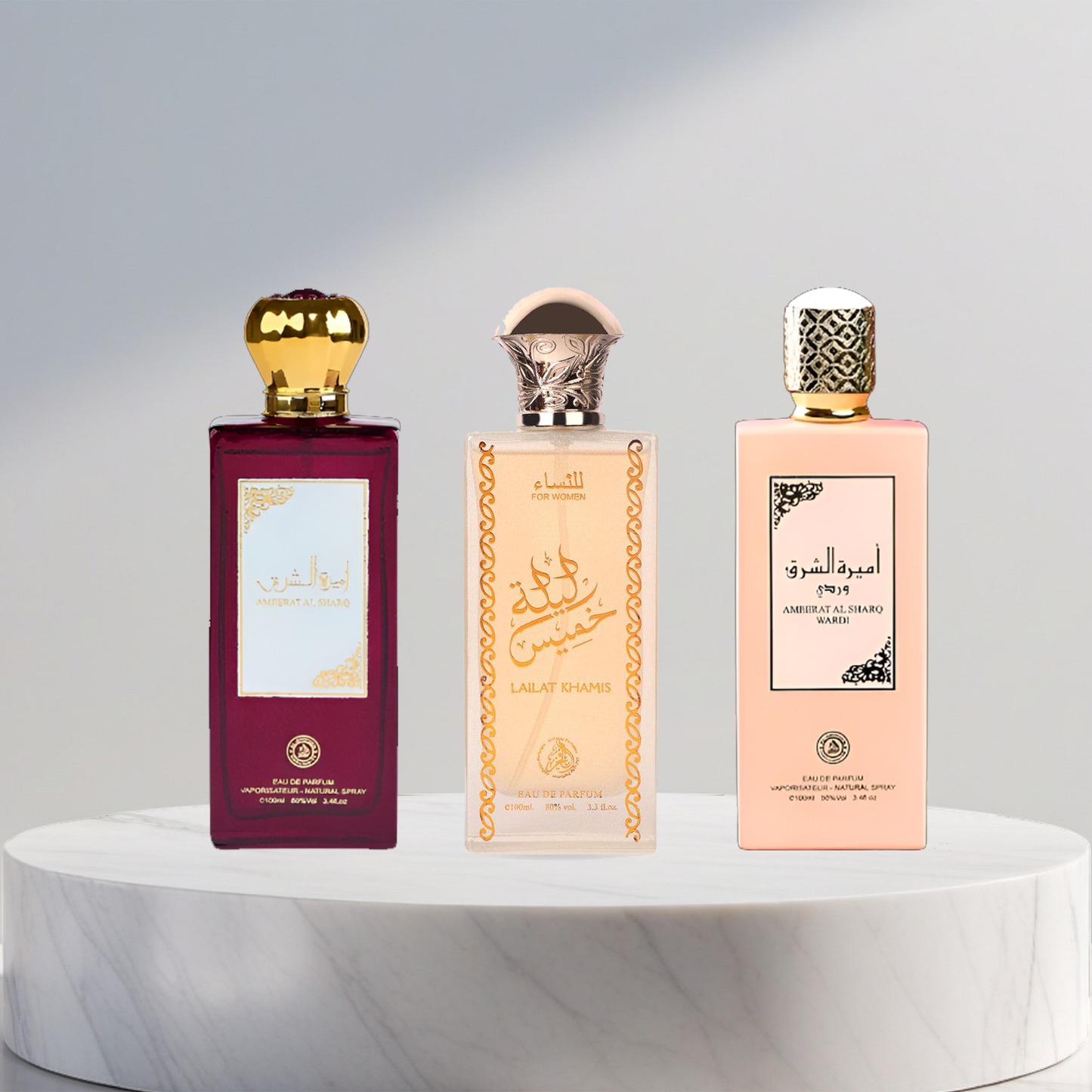 Set 3 Parfumuri Arabesti De Femei - Ameerat Al Sharq + Lailat Al Khamise + Ameerat Al Sharq