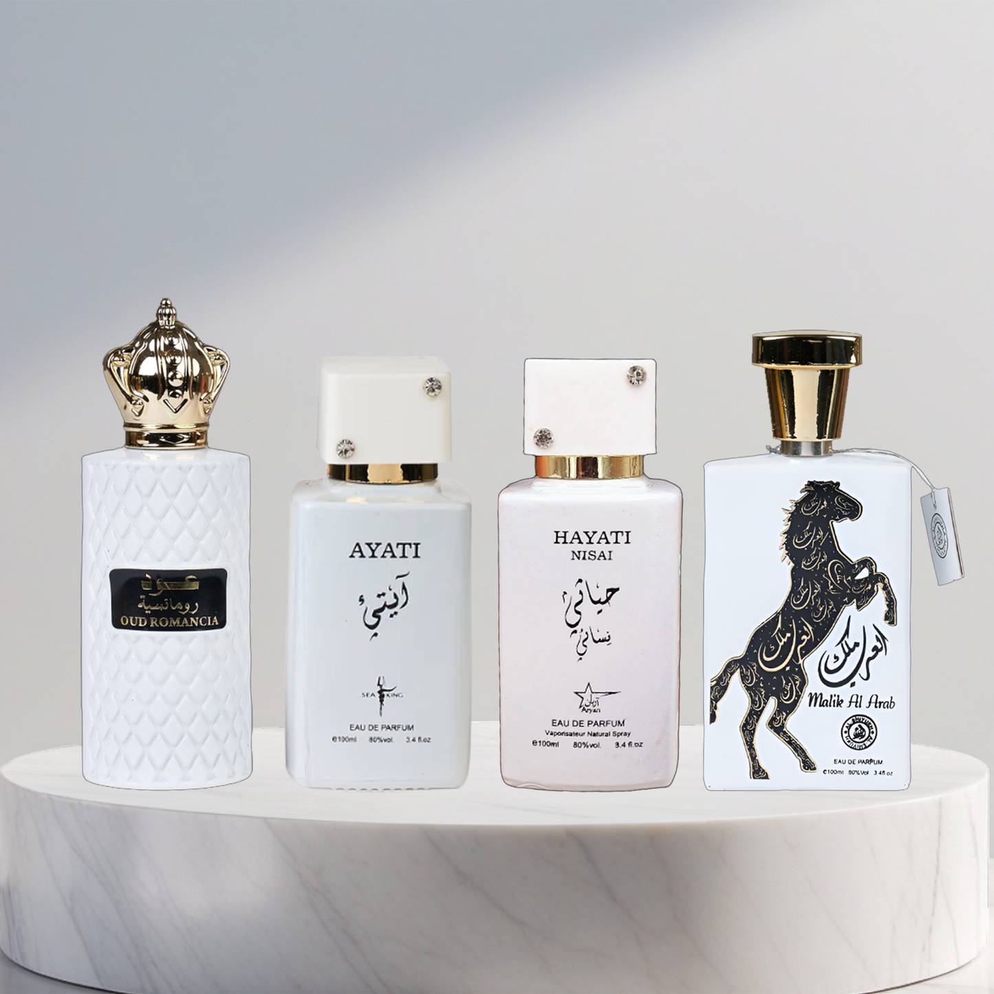 Set 4 Parfumuri Arabesti De Barbati 100ML - Oud Romancia + Ayati + Hayati Nisai + Malik Al Arab