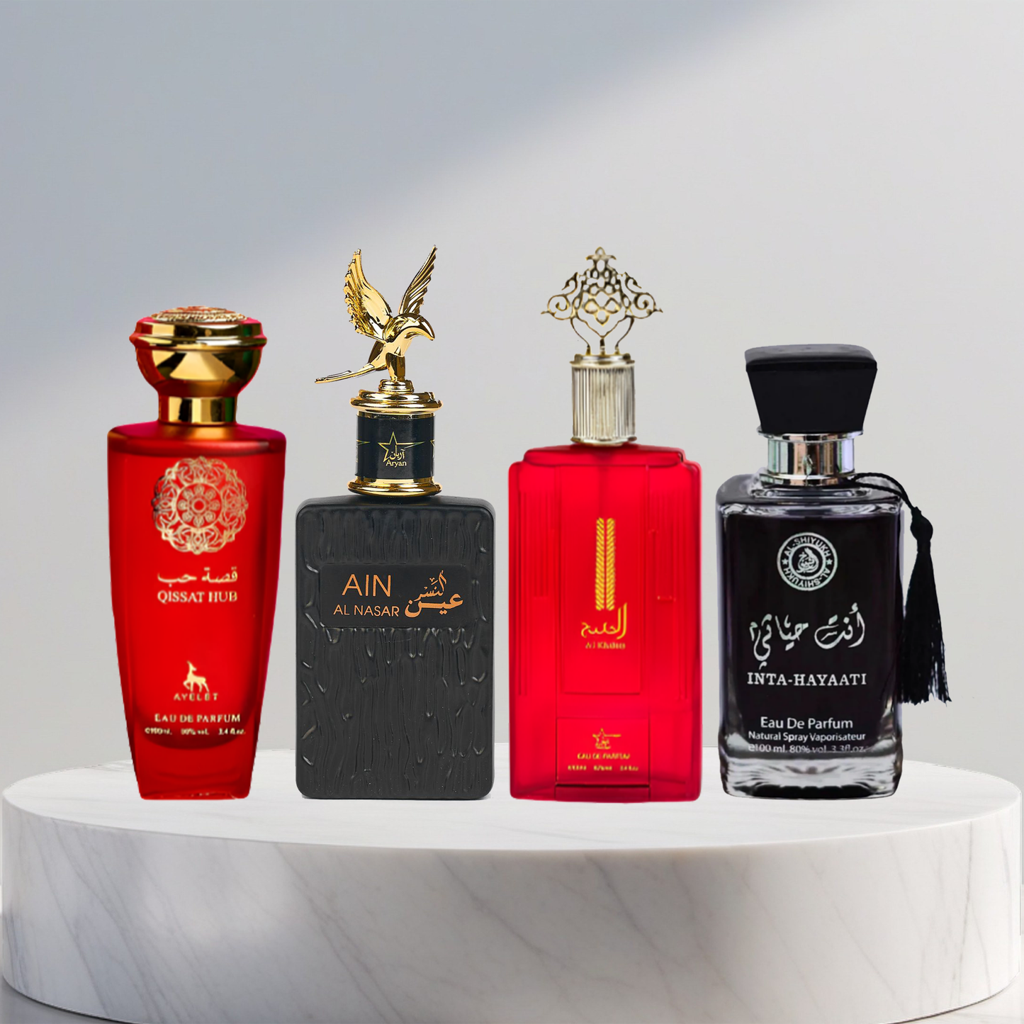 Set 4 Parfumuri Arabesti De Barbati 100ML - Qissat Hub + Ain Al Nasr + Al Khaleej + Inta Hayaati