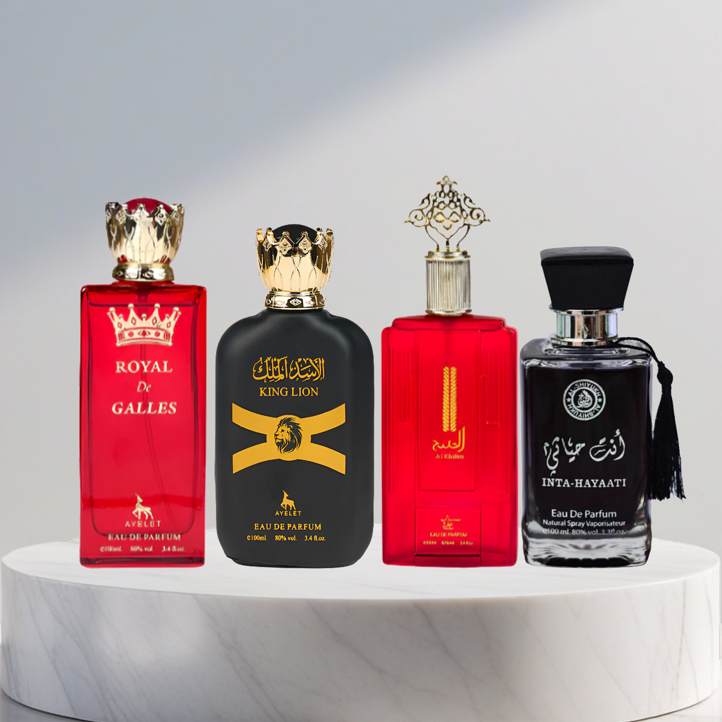 Set 4 Parfumuri Arabesti De Barbati 100ML - Royal De Galles + King Lion + Al Khaleej + Inta Hayaati