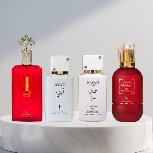 Set 4 Parfumuri Arabesti De Barbati 100ML - Al Khaleej + Ayati + Hayati Nisai + Ser Al Fakhama