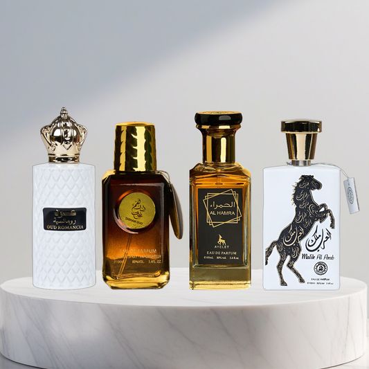 Set 4 Parfumuri Arabesti De Barbati 100ML - Oud Romancia + Dirham Oud + Al Hamra + Malik Al Arab