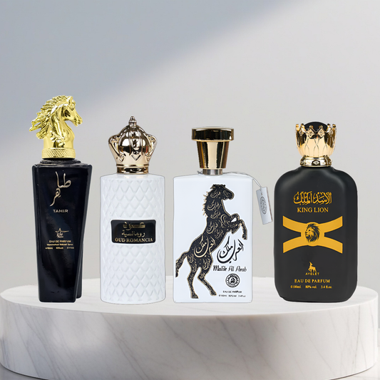 Set 4 Parfumuri Arabesti De Barbati 100ML - Tahir + Oud Romancia + Malik Al Arab + King Lion