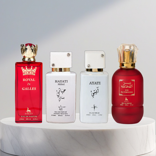 Set 4 Parfumuri Arabesti De Barbati 100ML - Ser Al Fakhama + Hayati Nisai + Royal De Galles + Ayati
