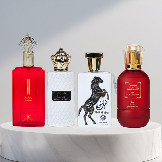Set 4 Parfumuri Arabesti De Barbati 100ML - Al Khaleej + Oud Romancia + Malik Al Arab + Ser Al Fakhama