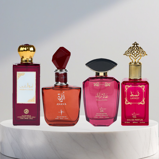 Set 4 Parfumuri Arabesti De Femei - Ameerat Al Sharq + Anaya + Ghala Zayed Pink + Lamast