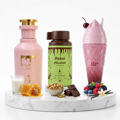 Set 3 Parfumuri Orientale de Dama 100ML  - Eclat + Dubai Choco + Jam Jam