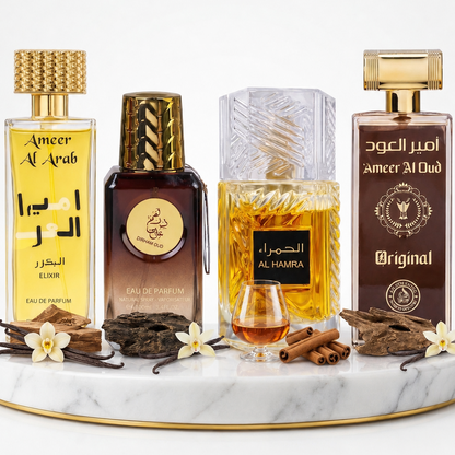 Set 4 Parfumuri Orientale Barbati 100ML - Ameer Al Arab Elixir + Dirham Oud + Al Hamra + Ameer Al Oud Original