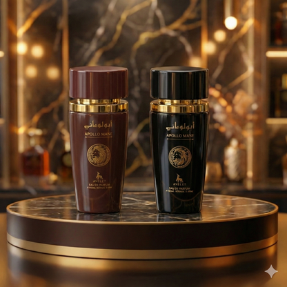 Set 2 Parfumuri Arabesti De Barbati 100ML - Apollo Mane Brown + Apollo Mane Black