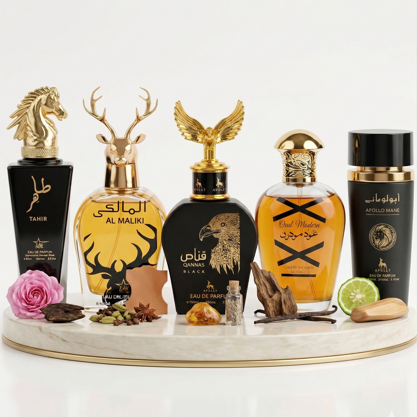 Set 5 Parfumuri Orientale Barbat 100ML - Tahir + Al Maliki + Qannas + Oud Modern + Ayati