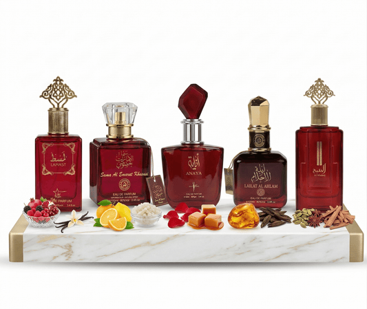 Set 5 Parfumuri Orientale Dama 100ML - Lamast + Sama Al Emarat Khususi + Anaya + Lailat Al Ahlam + Al Khaleej