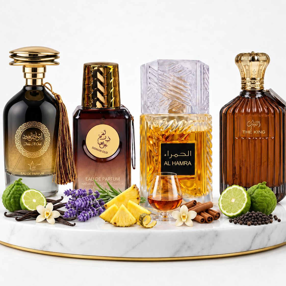 Set 4 Parfumuri Orientale Barbati 100ML - Ibda Al Oud + Dirham Oud + Al Hamra + The King