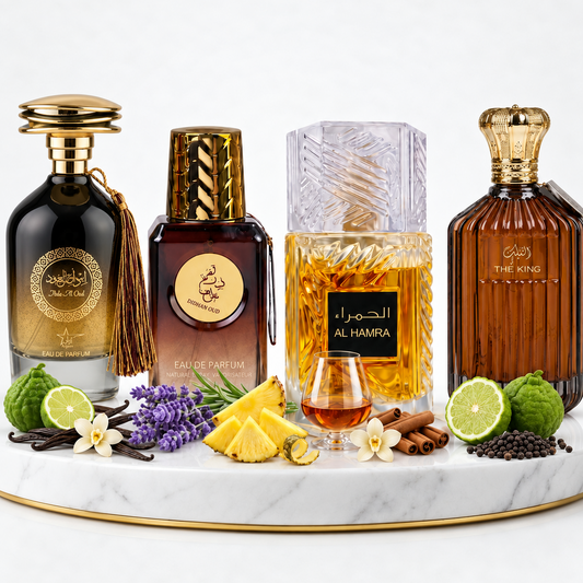 Set 4 Parfumuri Orientale Barbati 100ML - Ibda Al Oud + Dirham Oud + Al Hamra + The King