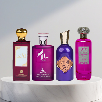 Set 4 Parfumuri Arabesti De Femei - Ameerat Al Sharq + Ahlaa + Sheikh + Mousuff Pink