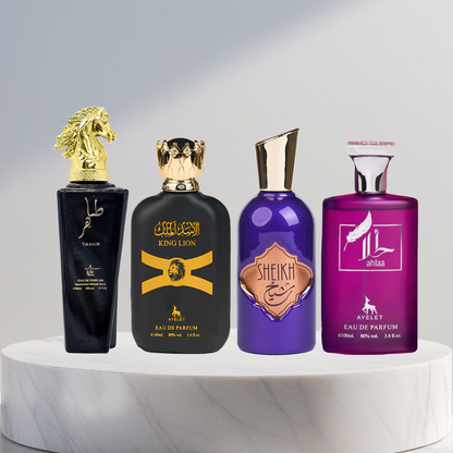 Set 4 Parfumuri Arabesti (2x Barbat + 2x Dama) - Tahir + King Lion + Sheikh + Ahlaa
