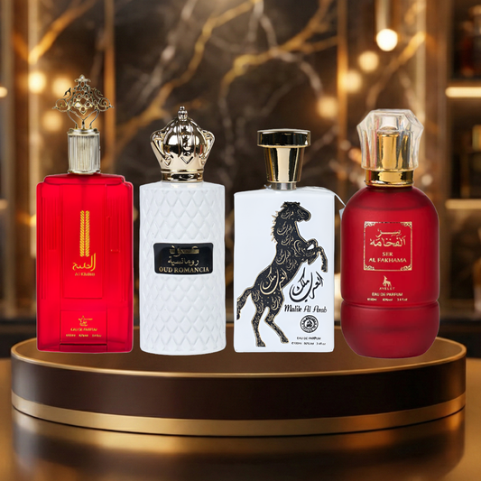 Set 4 Parfumuri Arabesti De Barbati 100ML - Al Khaleej + Oud Romancia + Malik Al Arab + Ser Al Fakhama