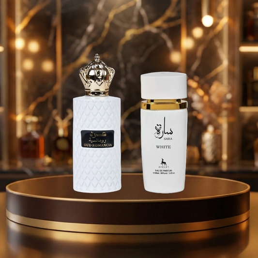 Set 2 Parfumuri Arabesti (Barbat + Dama) 100ML - Oud Romancia + Sara White