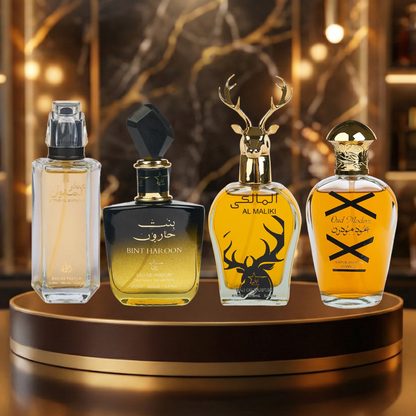 Set 4 Parfumuri Arabesti (2x Barbat + 2x Dama) 100ML - Attar Al Safwaan + Bint Haron + Al Maliki + Oud Modern