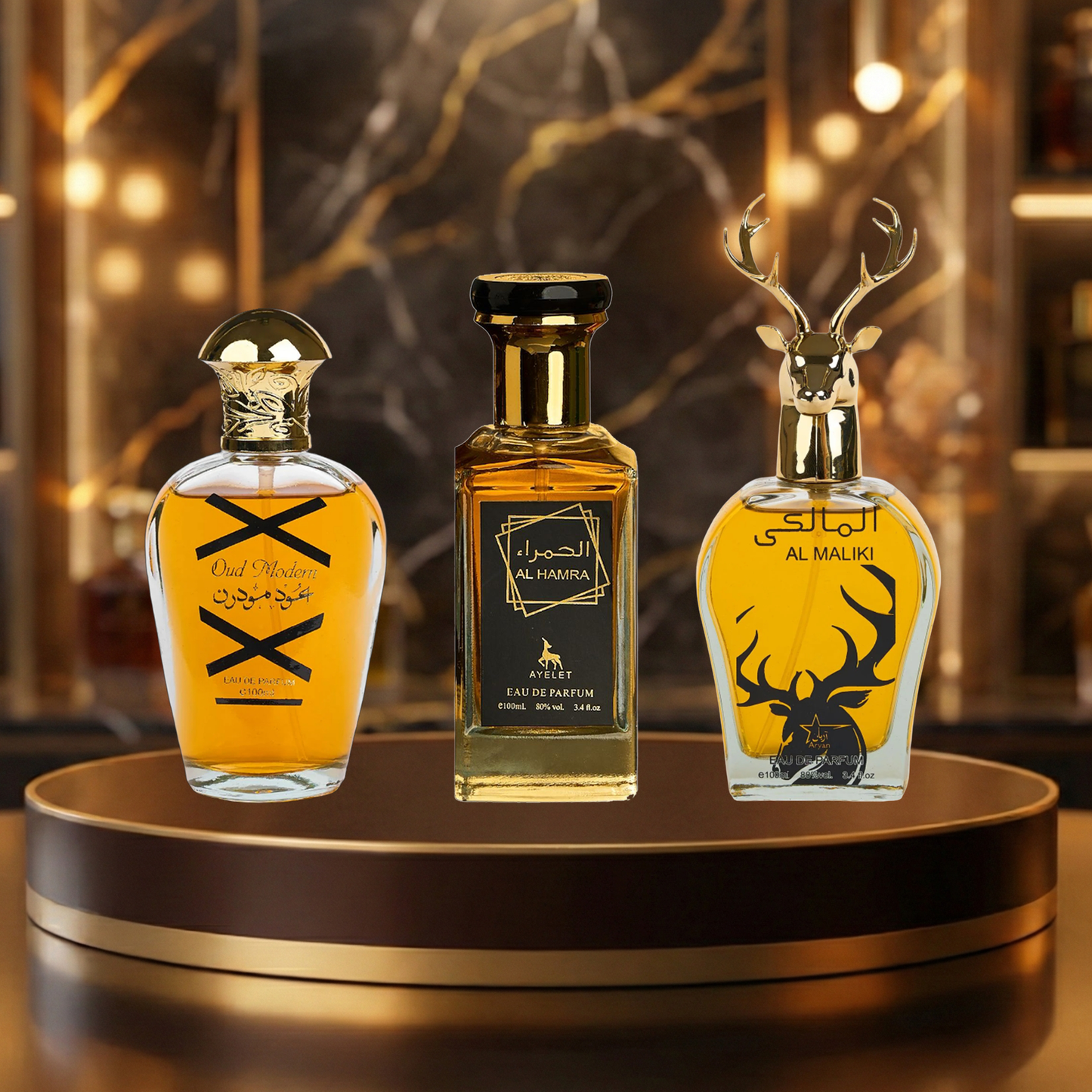 Set 3 Parfumuri Arabesti De Barbati 100ML - Oud Modern + Al Hamra + Maliki