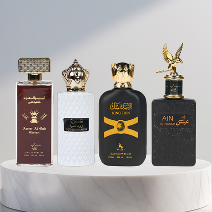 Set 4 Parfumuri Arabesti De Barbati 100ML - Ameer Al Oud Khususi + Oud Romancia + King Lion + Ain Al Nasr